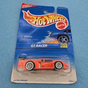 Vintage GT Racer Mainline-Glo Orange 1996 Hot Wheels #468  wo/Tampo Variant